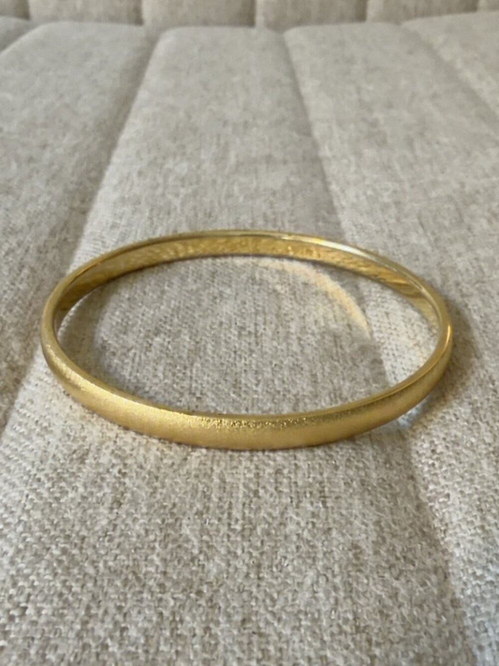 Monet Gold Tone Brushed Satin Bangle Bracelet, Stackable